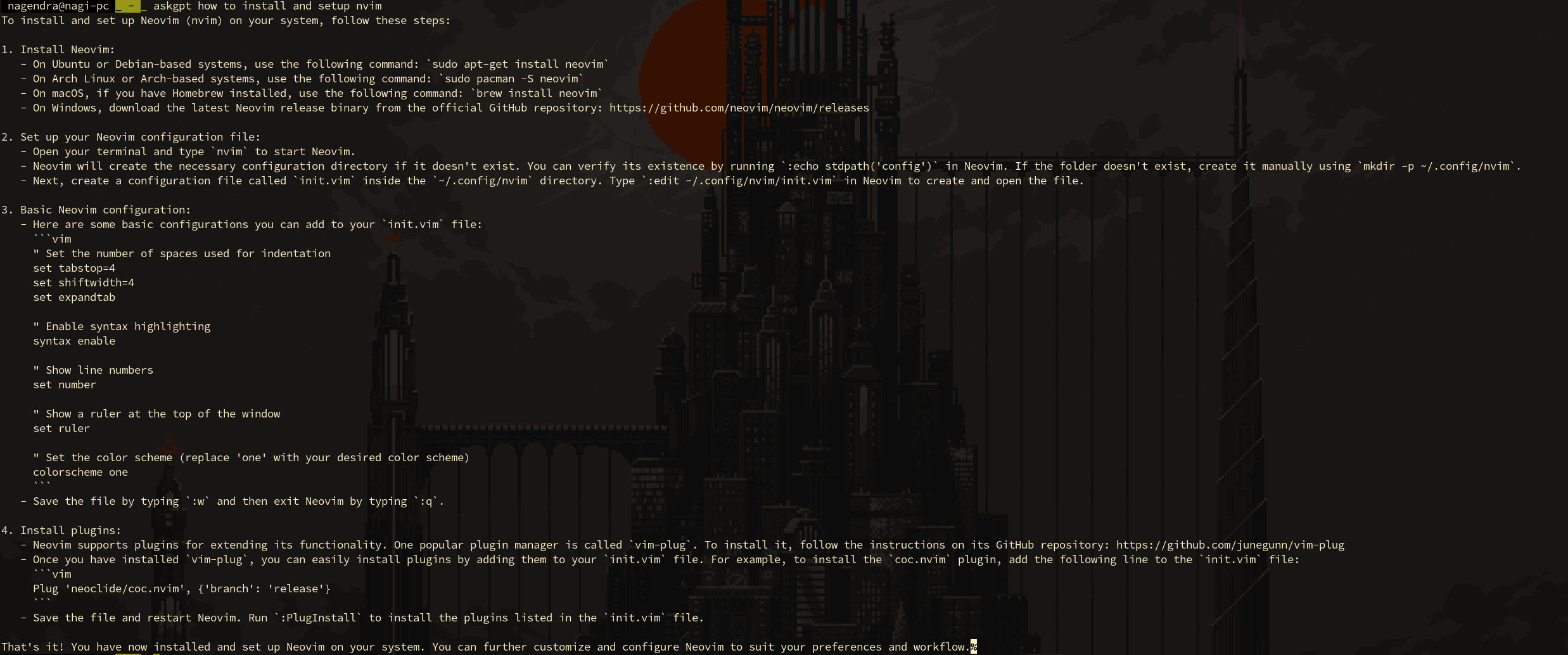 AskGPT Terminal